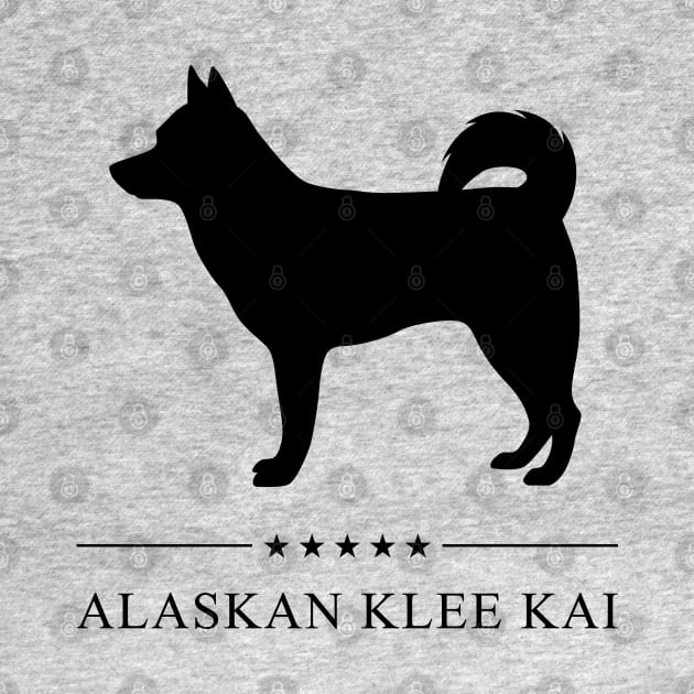 Alaskan Klee Kai Black Silhouette by millersye